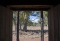 View from Inside the Store, Old Wilpena Station, Ikara-Flinders Ranges, SA Royalty Free Stock Photo