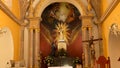 View from the inside of the temple of the sacred heart of Jesus in El Santuario, Mexico