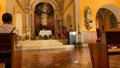 View from the inside of the temple of the sacred heart of Jesus in El Santuario, Mexico