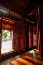 View from inside temple at Tran Quoc Pagoda, Hanoi, Vietnam