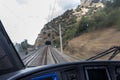 Train entering tunnel Royalty Free Stock Photo