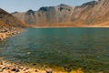 View inside of Volcano Nevado de Toluca National park with lakes inside the crater. landscape near of Mexico City