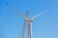 Installation of a wind turbine in wind farm construction site Royalty Free Stock Photo