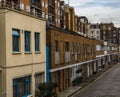 View on an interesting street, characteristic buildings English Royalty Free Stock Photo