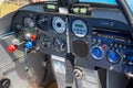 Small Plane cockpit interior view