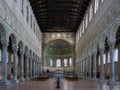 View of the interior of the Basilica of Sant`Apollinare in Classe in Ravenna, Emilia-Romagna, Italy