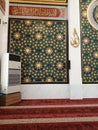 view of the interior of a beautiful mosque in one of the mosques in the city of Banda Aceh, Aceh province Royalty Free Stock Photo