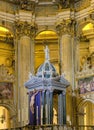 View of interior of the cathedral of Malaga, Spain.