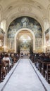 Paris, France - March 11, 2023: View of the interior of the Chapel of Our Lady of the Miraculous Medal which is a Marian
