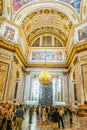Interior decoration of St. Isaac`s Cathedral, Saint-Petersburg, Russia