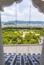 View of the interior garden of Himeji Castle