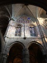 View of the interior of the gothic Cathedral of Avila in Spain