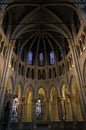 Interior of the Cathedral Notre-Dame, Lausanne, Switzerland Royalty Free Stock Photo