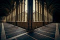 View of the interior cloister of the cathedral of Pamplona