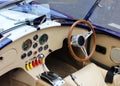 View of the interior of a modern automobile showing the dashboard Royalty Free Stock Photo
