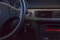 View of the interior of a modern car Royalty Free Stock Photo