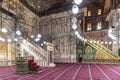 Cairo, Egypt - September 16, 2018: Interior of the Mosque of Muhammad Ali, also known as the Alabaster Mosque, Situated on the Royalty Free Stock Photo