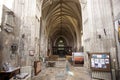 A view of the interior and nave of Crowland Abbey, Lincolnshire, United Kingdom - 27th April 2013 Royalty Free Stock Photo