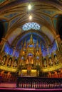 A view of the interior of Notre Dame Cathedral in Montreal