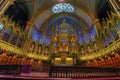 A view of the interior of Notre Dame in Montreal, Canada