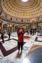 View of the interior of the Pantheon, Rome, Italy Royalty Free Stock Photo