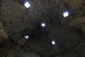 Interior roof of a Beehive Brick Kiln at the unused Porth Wen Brickworks on the Isle of Anglesey