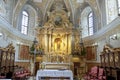 View on interior of sanctuary church in Lesniow