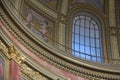 View of the interior of the St Stephen's Basilica in Budapest. Royalty Free Stock Photo