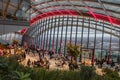 View from the interior top floor of Skygarden Known as the walkie talkie due to its unique distinctive shape, this skyscraper