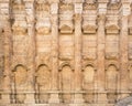 Interior wall of Temple of Bacchus, Heliopolis Roman ruins in Baalbek, Lebanon Royalty Free Stock Photo