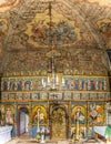 View at the Interior of Wooden Church of Encounter of the Lord with Simeon in village Kozany - Slovakia Royalty Free Stock Photo