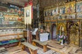 View at the Interior of Wooden Church of Encounter of the Lord with Simeon in village Kozany - Slovakia Royalty Free Stock Photo