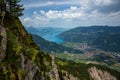 The view of Interlaken from Schynige Platte