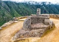 The Intihuatana hitching post for the sun, Sun Temple, Machu Picchu, Peru