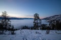 View of the inversion from Anarchist Mountain in Osoyoos, BC Royalty Free Stock Photo