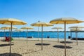 view of inviting beautiful sugar beach at lake Ontario on autumn warm sunny enjoyable day