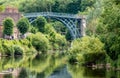 View of Iron Bridge in Shropshire England. Royalty Free Stock Photo