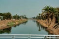 View of irrigation canal in Egypt Royalty Free Stock Photo