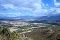 A view on a irrigation valley farming area of Ceres. Western Cape, South Africa.