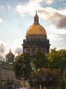 Isaac`s Cathedral in the bright autumn day Royalty Free Stock Photo