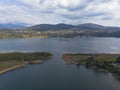 View of Isella peninsula on Lake Annone