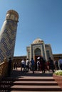 View of Islam Kharimov mausoleum. Hazrat Khizr mosque. Samarkand. Uzbekistan Royalty Free Stock Photo