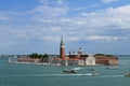 View of the island and the Cathedral of San Giorgio Maggiore, Venice, Italy Royalty Free Stock Photo