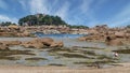 Pink Granite Coast. Brittany, France. View of the bay and island of CostaÃÂ©rÃÂ¨s.