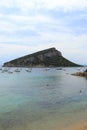 View on the island of Figaroli from the beach of Cala moresca, Golfo Aranci, in Sardinia. Royalty Free Stock Photo