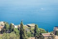 View of the island Isola Bella from Taormina, Sicily, Italy Royalty Free Stock Photo