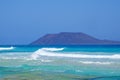 View on the Island Lobos from Corralejo, Fuerteventura