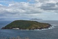 View of the island of Onza or Onceta in the Ons archipelago, Pontevedra, Atlantic Islands national park Royalty Free Stock Photo