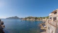 View on the island Sa dragonera covered with green forest surrounded by Mediterranean sea water, Mallorca, Balearic Islands, Spain Royalty Free Stock Photo