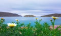 View of the island of Spinalonga with calm sea. Here were isolated lepers, humans with the Hansen`s desease, gulf of Elounda.